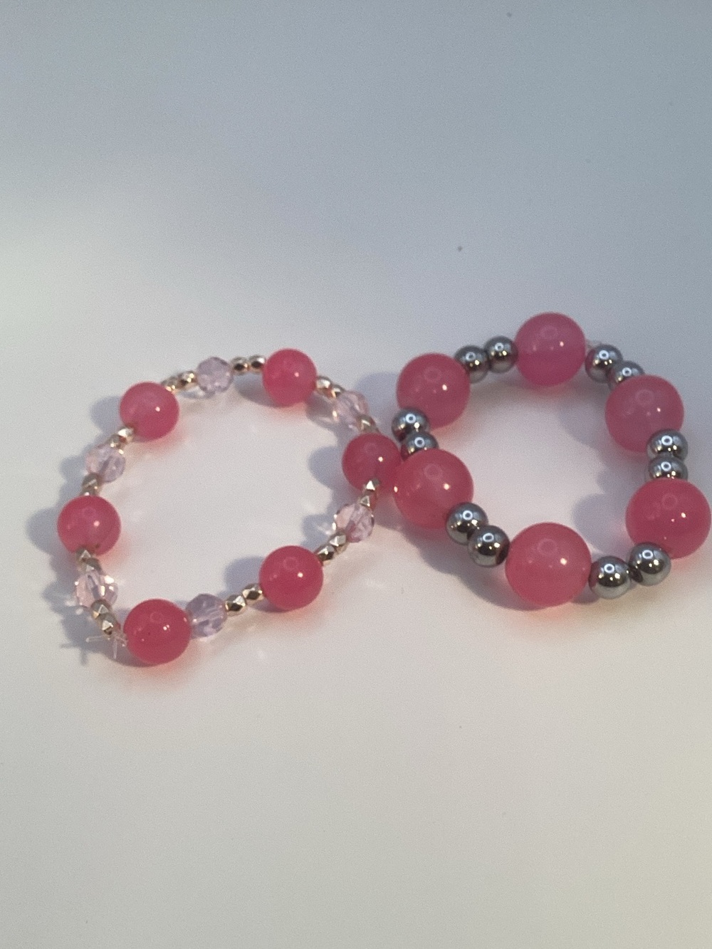 Pink Beaded Stretch Bracelet Set - Women's Jewelry - Picture 6 of 8